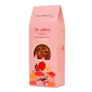 Epres-málnás-citromos granola Mendula 300 g (gluténmentes)